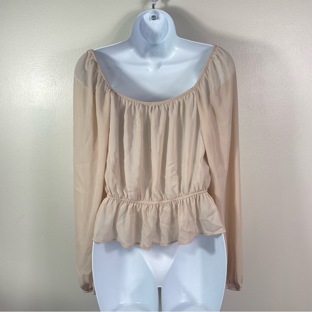 Ruffled Babydoll Long Sleeve Blouse - Picture 5 of 5